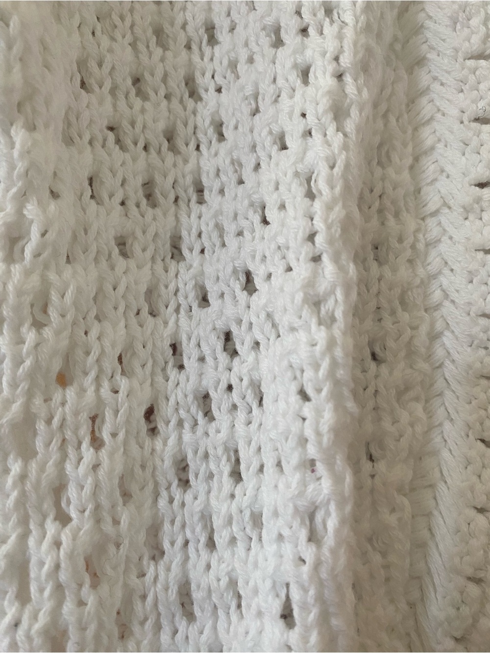 NorthStyle White Open Knit Crochet Cardigan Sweater Shrug Boho Cottagecore Small - Picture 2 of 10